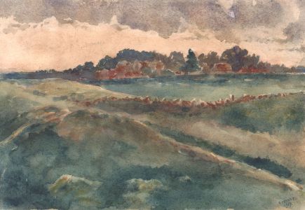 Henry P. Stevens - Signed 1957 Watercolour, Walberswick from the North