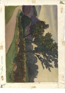 Henry P. Stevens - Signed 1929 Watercolour, Rosemary Lane, Farleigh