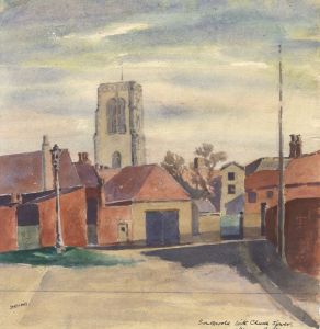 Henry P. Stevens - Signed 20th Century Watercolour, Southwold with Church Tower
