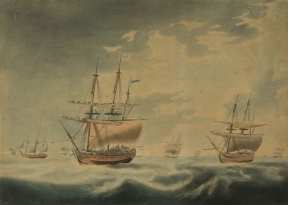 F. Jukes after Robert Dodd - 19th Century Aquatint, A Storm Coming On