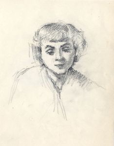 Maurice Feild (1905-1988) - 1970s Graphite Drawing, Portrait of a Girl
