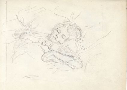Maurice Feild (1905-1988) - 1970s Graphite Drawing, Study of a Woman Sleeping.