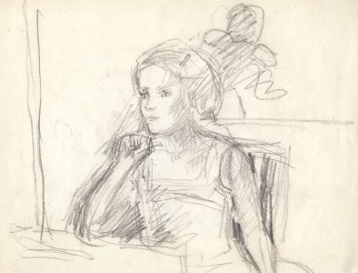 Maurice Feild (1905-1988) - 1970s Graphite Drawing, Portrait of a Girl