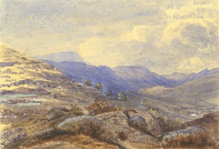 English School 19th Century Watercolour - Mountainous Landscape