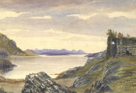 English School 19th Century Watercolour - Coastal Landscape