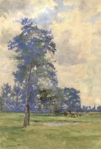 William Grylls Addison (1840-1904) - 19th Century Watercolour, Park with Cattle