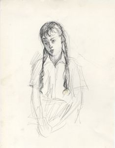 Maurice Feild (1905-1988) - 1970s Graphite Drawing, Portrait of a Young Woman