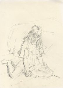 Maurice Feild (1905-1988) - 1970s Graphite Drawing, Study of a Young Girl