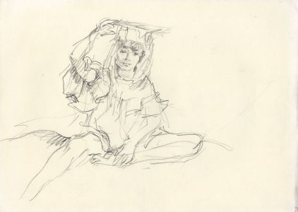 Maurice Feild (1905-1988) - 1970s Graphite Drawing, Study of a Young Girl