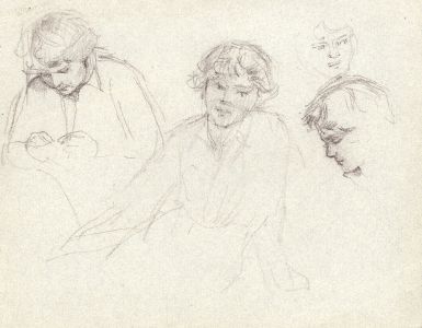 Maurice Feild (1905-1988) - 1970s Graphite Drawing, Studies of a Woman