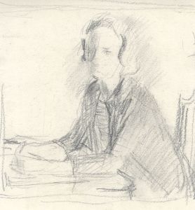 Maurice Feild (1905-1988) - 1970s Graphite Drawing, Study of a Seated Woman