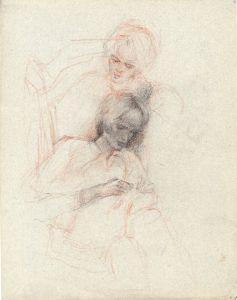 Maurice Feild (1905-1988) - 1970s Graphite Drawing, Studies of a Seated Woman
