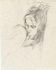 Maurice Feild (1905-1988) - 1970s Graphite Drawing, Study of a Sleeping Woman