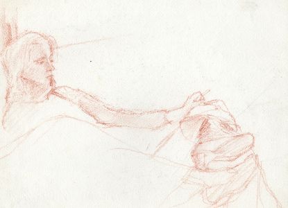 Maurice Feild (1905-1988) - 1970s Graphite Drawing, Study of a Reclining Woman