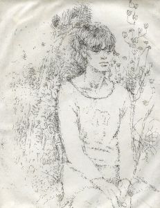 Maurice Feild (1905-1988) - 1970s Etching, Portrait of Marnie Feild