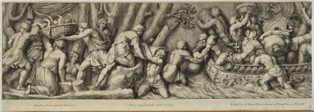Pietro Santi Bartoli after Caravaggio - 18th Century Etching, Classical Frieze