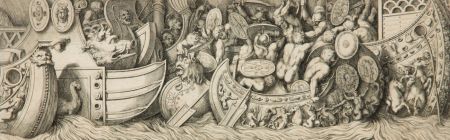 Pietro Santi Bartoli after Caravaggio - 18th Century Etching, Classical Frieze