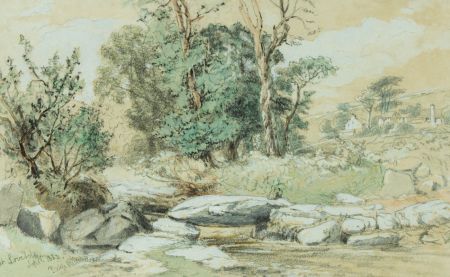 Philip Mitchell - 1882 Watercolour, English River Landscape