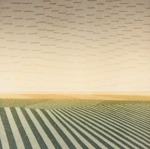 Jean Solombre (1948-2005) - 1981 Etching, Landscape at Sunset