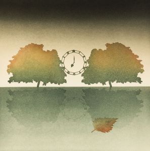 Jean Solombre (1948-2005) - 1979 Etching, Clock and Trees