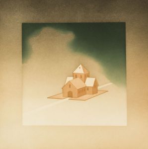 Jean Solombre (1948-2005) - 1979 Etching, Church