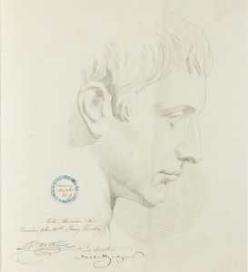 Fanny Lievesley - 1859 Graphite Drawing, Male Head Study