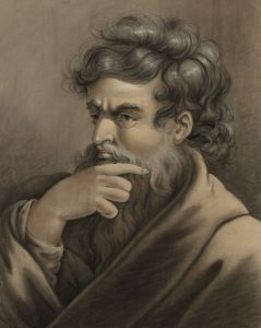 Classical Early 20th Century Pastel - Portrait of a Bearded Man