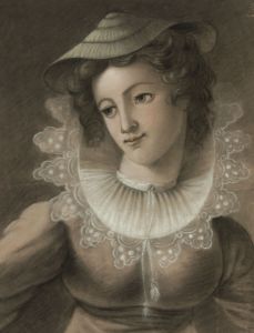 Classical Early 20th Century Pastel - Portrait of a Woman 