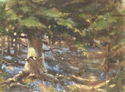 Bernard H. Wiles (1883-1966) - Signed Oil, Oak Tree in a Forest