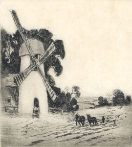 Mid 20th Century Etching - The Mill