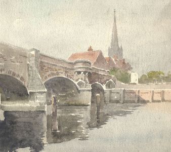 C.A. Hannaford RBA - Early 20th Century Watercolour, Bridge Over a River