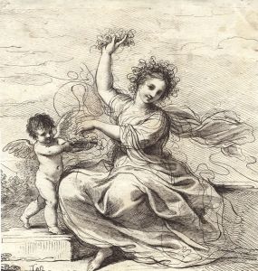 Francesco Bartolozzi (1727-1815) After Guercino - Etching, Spring