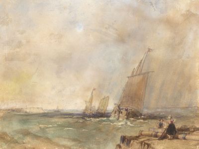 Attributed Anthony Vandyke Copley Fielding - Signed 1833 Watercolour, Seascape 