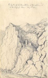 English School Mid 19th Century Graphite Drawing - Castle of Falkenstein