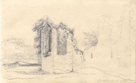 English School Mid 19th Century Graphite Drawing - Kenilworth Castle
