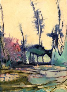 Mid 20th Century Mixed Media - Abstracted Landscape