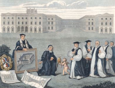 After Joseph Skelton - 19th Century Engraving, Founders of Trinity College