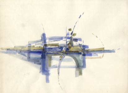 Birgit Skiold (1923-1982) - Watercolour, Abstract Reflection