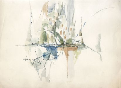 Birgit Skiold (1923-1982) - Watercolour, Abstraction