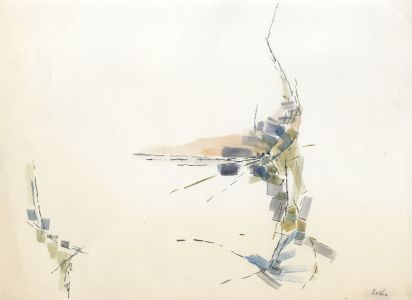 Birgit Skiold (1923-1982) - Watercolour, Abstraction