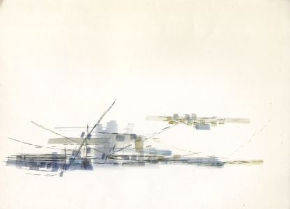 Birgit Skiold (1923-1982) - Watercolour, Abstract Form