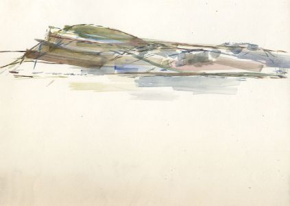 Birgit Skiold (1923-1982) - Watercolour, Abstract Mound