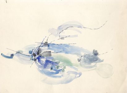 Birgit Skiold (1923-1982) - Watercolour, Abstract Forms