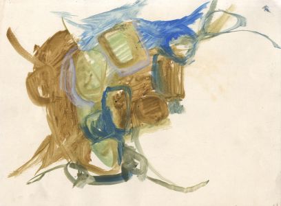 Birgit Skiold (1923-1982) - Mid 20th Century Gouache, Abstract Form