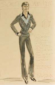 Berkeley Sutcliffe (1918-1979) - Signed 1976, Costume Design, "Scarlet Jade"