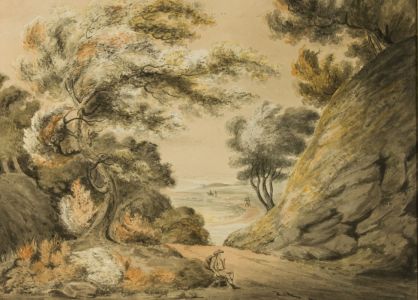 Manner of William Payne - Early 19th Century Watercolour, Man Resting on Path