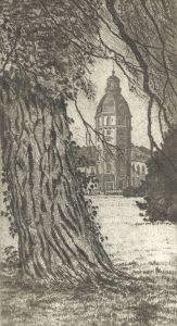 W. Firger - Signed Mid 20th Century Etching, Building View