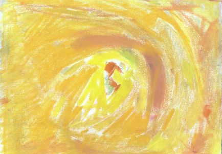 Gilbert Adams FRPS (1906-1996) - Mid 20th Century Pastel, Abstraction in Yellow