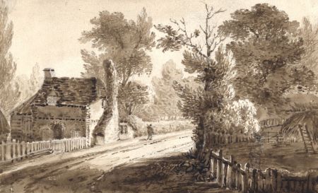 English School c.1850 Watercolour - Cottage of Little Stolbury