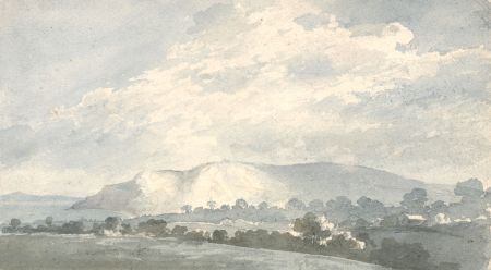 English School 1847 Watercolour - Bossington Hill Porlock